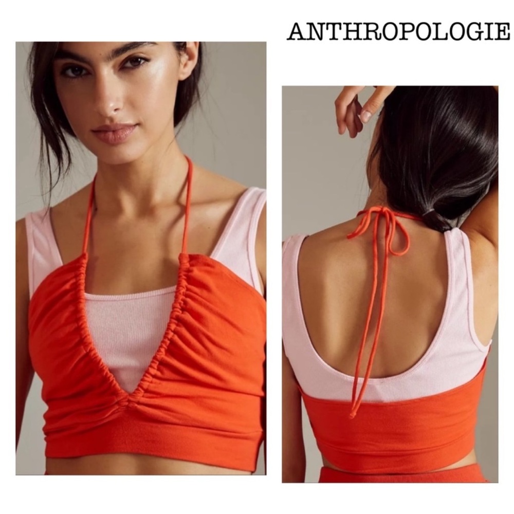 🌟Anthropologie Orange and Pink Tank Top🌟